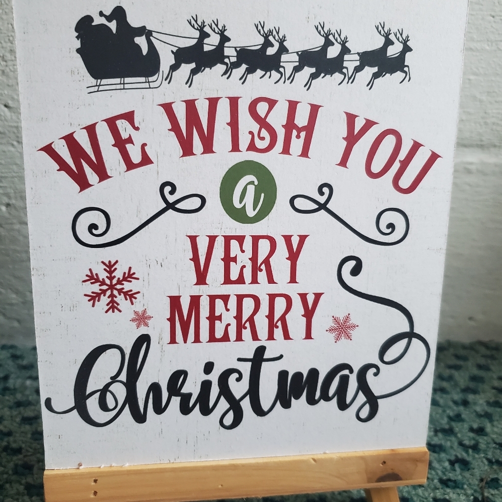 Christmas easel sign